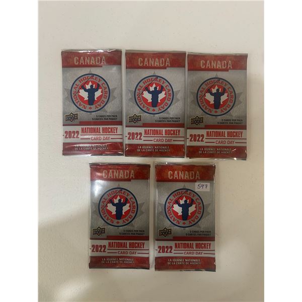 2022 National Hockey Card Day - 5 Unopened Packs