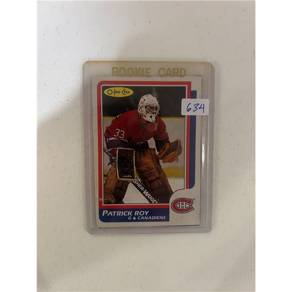 Patrick Roy - Box Bottom Rookie Card