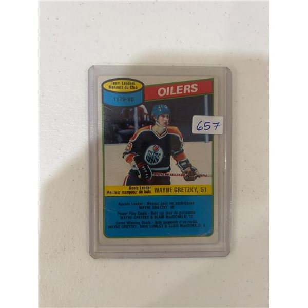 Wayne Gretzky - 1979-80 Team Leaders - Hockey Card