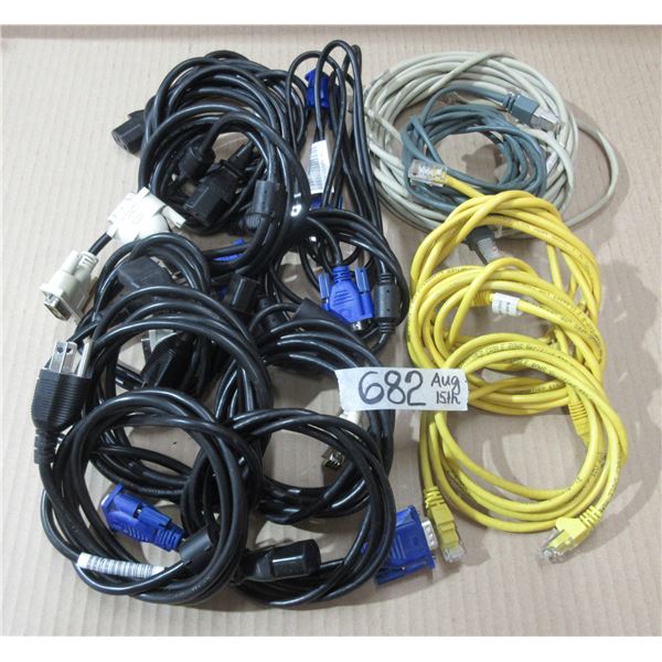 MISC COMP CABLES, 10-PWR, 10- ETHERNET, 2-DVI, 3-VGA