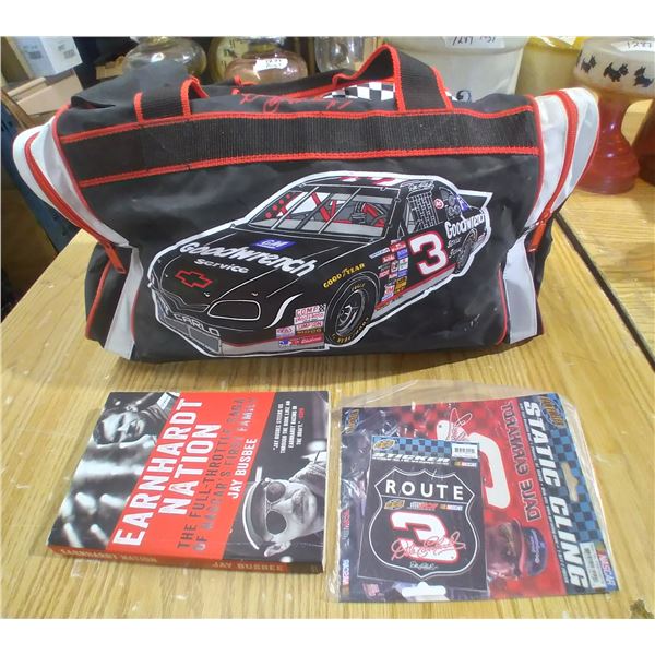 90’s Dale Earnhardt Nascar Duffle Bag, Book, Decals