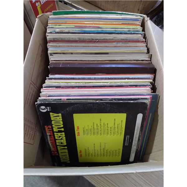 Box of Vinyl Records