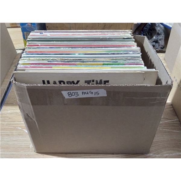 Box of Vinyl Records