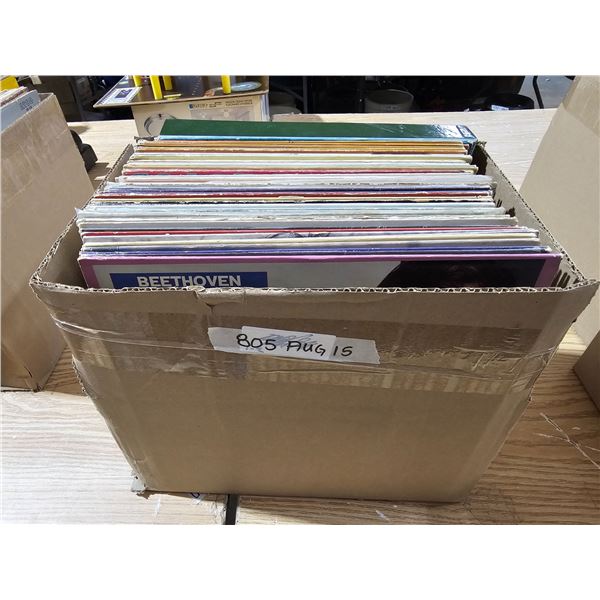 Box of Vinyl Records