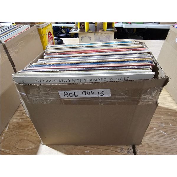 Box of Vinyl Records