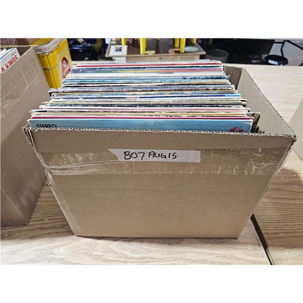Box of Vinyl Records