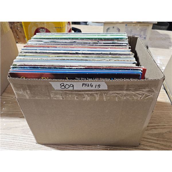 Box of Vinyl Records