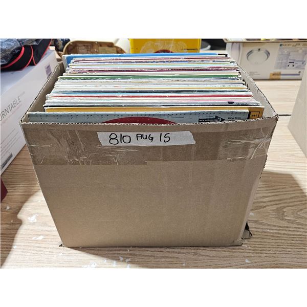 Box of Vinyl Records