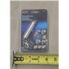 Image 1 : PowerDEL model LP-5 is a 5-in-1 keychain laser pointer featuring five interchangeable heads that cre