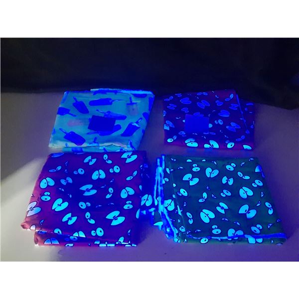 Glow Up Fabrics. (Under Dark/UV Light) - (3) 42" X 40" and (1) 41" x 58.5