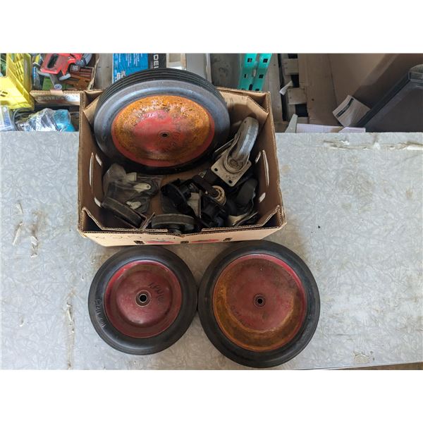 Box of wheels and casters