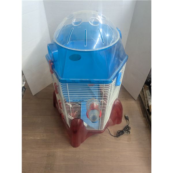 Rocket ship hampster cage, with led lights