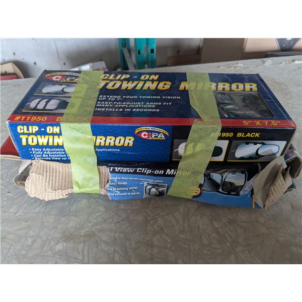 2 clip on tow mirrors with original packaging
