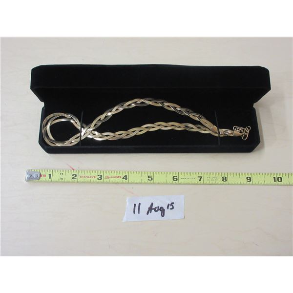 11 - NEW 14K Gold Plated Triple Twisted Necklace