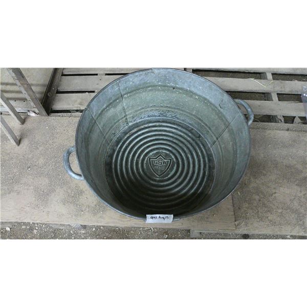 GSW Galvanized Round Wash Tub Width of 25''