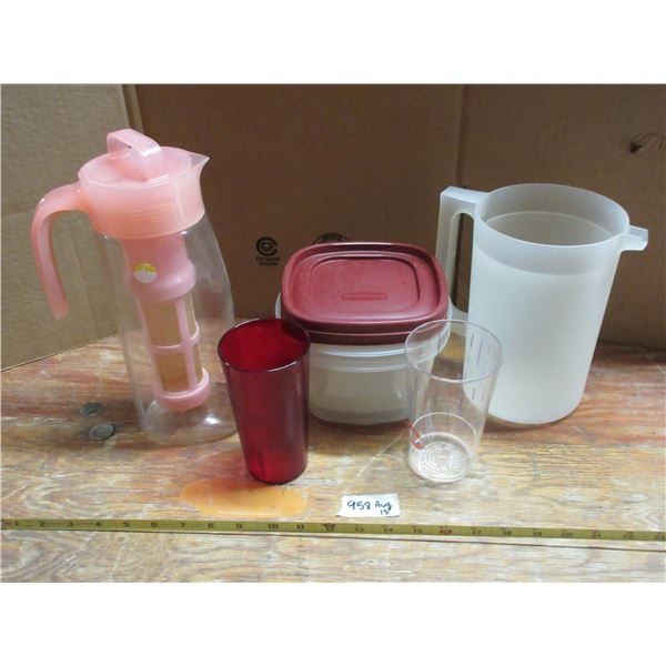 Pitcher, Cups, Containers, and Brewing and Infusing Pitcher