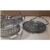 Image 4 : Vintage silver-plated casserole dish holders or trivets, often used to protect tables from hot dishe
