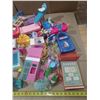 Image 5 : Large assortment of vintage and modern Barbie furniture and doll accessories.