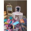 Image 9 : Lot of mixed Barbie toys, including dolls, furniture, and various accessories.