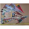 Image 1 : Vintage felt pennants from the 1950s-1970s celebrate Canadian tourist destinations like Banff, Vanco