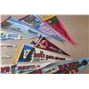 Image 5 : Vintage felt pennants from the 1950s-1970s celebrate Canadian tourist destinations like Banff, Vanco