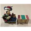 Image 1 : Jim Shore Disney Traditions figurine titled "Merry Christmas to You" featuring Mickey Mouse dressed 