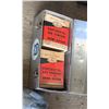 Image 3 : Vintage gas cans, lunch pail, cork bottle caps(New in Box), Headlight/taillight cone housing