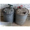Image 4 : Vintage gas cans, lunch pail, cork bottle caps(New in Box), Headlight/taillight cone housing