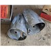 Image 5 : Vintage gas cans, lunch pail, cork bottle caps(New in Box), Headlight/taillight cone housing
