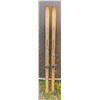 Image 1 : Vintage wood/aluminum skis, 75"