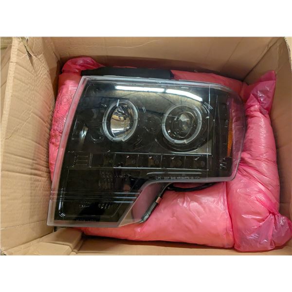 1 Headlight assembly, Drivers side, 09-14 F150 Raptor, Halo projection light