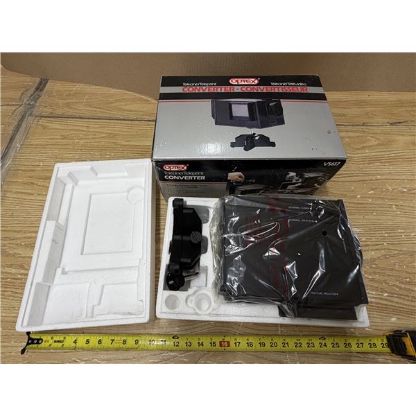 Vintage Optex Telecine/Teleprint Converter, model VS617, designed to transfer old slides, photos, or