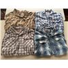 Image 1 : (4) Wrangler 3XL Plaid Button Up Short Sleeves Shirts.
