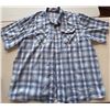 Image 2 : (4) Wrangler 3XL Plaid Button Up Short Sleeves Shirts.