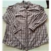 Image 2 : (4) Long Sleeve Plaid Button Ups Shirts - (2 ) Wrangler 3XL, (1) George 2XL, (1) Midtown 2XL.