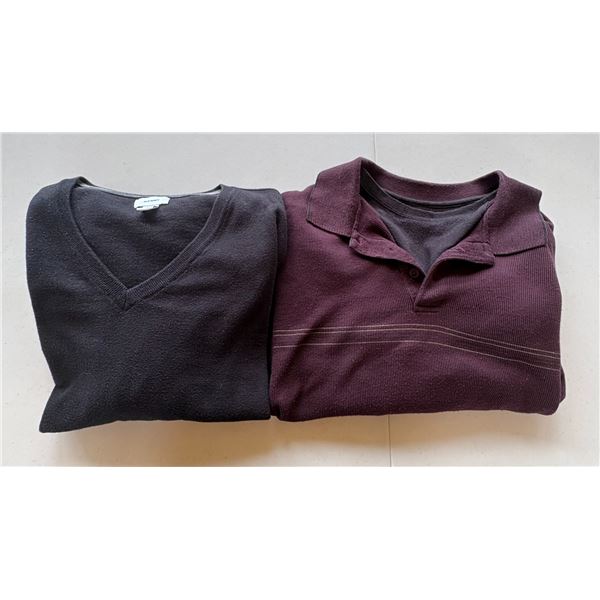 (2) Long Sleeves Sweaters - (1) Haggar 2XL and (1) Old Navy 3XL.