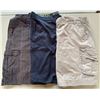 Image 1 : (3) Men's Shorts - (2) Cargo 2XL and (1) Active 2XL.