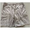 Image 2 : (3) Men's Cargo Shorts - Cream 2XL, Navy 3XL, Plaid 2XL.