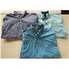 Image 1 : (3) Mens Button Ups- (2) Short Sleeve and (1) Long Sleeve. *(2) XL Chaps and Daniel Hetcher and (1) 
