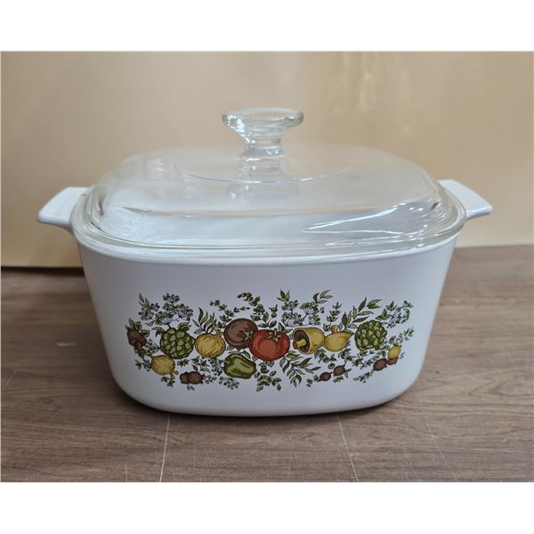Vintage Spice of Life Corning Ware 3Qt Casserole Dish w/ Pyrex A9C Lid