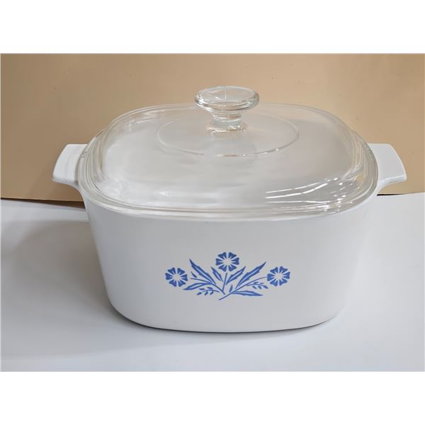 Vintage Blue Cornflower 3L Corning Ware Casserole Dish w/ Pyrex A9C Lid