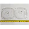 Image 4 : (3) Vintage Blue Cornflower Corning Ware Casserole Dishes (4/6/7c) w/ (2) P7C Pyrex Lids