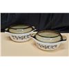 Image 1 : (2) Pyrex Brown Vine Casserole Dishes w/ Original Pyrex Amber Lids