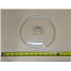 Image 3 : (3) Pyrex Glass Lids – 624C Clear, V1.5C Cranberry, V1C Amber