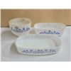 Image 1 : (3) Cornflower Pattern Federal Glass Milk Glass