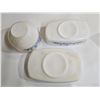 Image 6 : (3) Cornflower Pattern Federal Glass Milk Glass