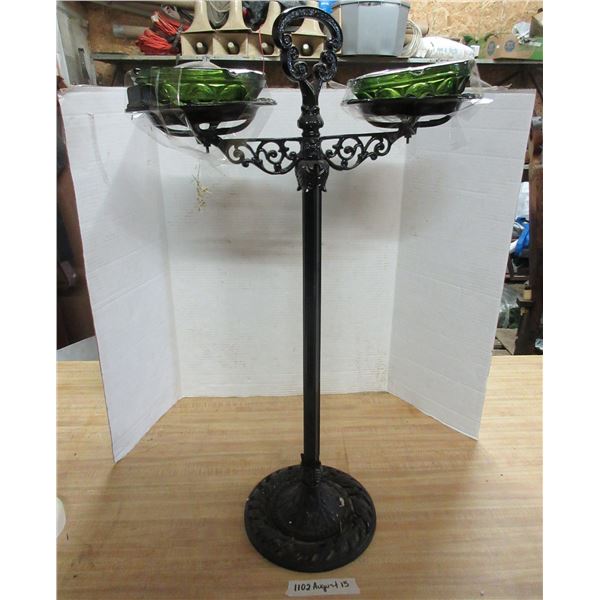 Vintage Cast Iron Ash Tray Stand