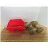 Image 1 : Stackable Storage Container and (2) 5 Lbs Dumbbells