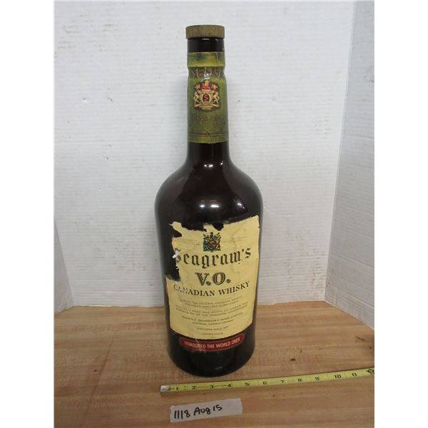 Vintage Seagram Canadian Whiskey 133 1/3 0Z 19'' Tall