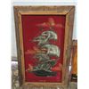 Image 2 : (2) Wooden Picture Frames, Wooden Display Case, and Wooden Décor Piece